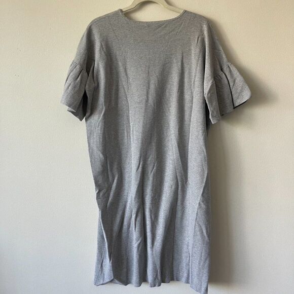 Ralph Lauren Womens Plus Size Bell Sleeve Midi Sweater Dress - Gray - Picture 5 of 5